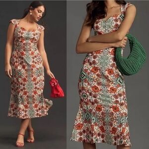 Anthropologie Cecily Dress Sweatheart Fit And Flare NWT XL